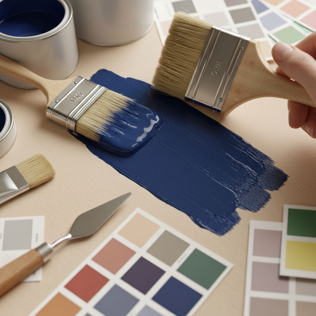 Close-up of premium paint brush — Iconic Painting and Renovation quality workmanship